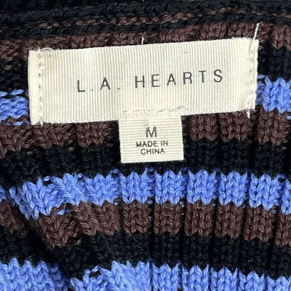 L.A. Hearts (PacSun) Striped Ribbed Sweater Tank Top - Medium - Picture 6 of 7